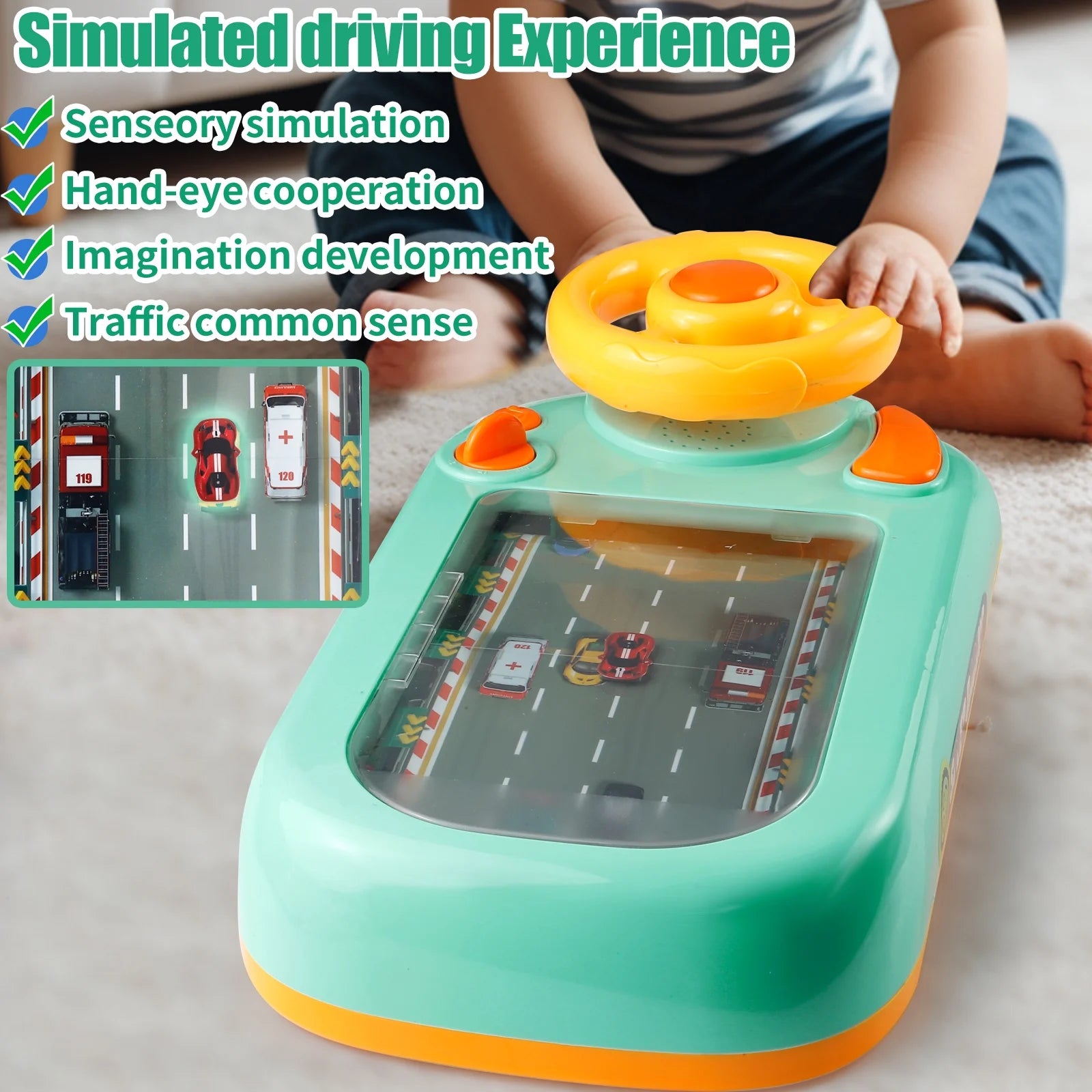 Steer & Learn Kid's Driving Practice Simulator Toy